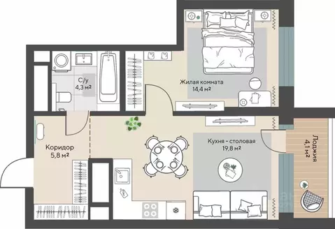 1-к кв. Свердловская область, Екатеринбург Эльмаш жилрайон, Изумрудный ...