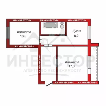 2-к кв. Челябинская область, Челябинск Шуменская ул., 31 (55.2 м)