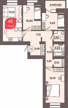 3-к кв. Забайкальский край, Чита Романовский мкр, 31 (78.6 м)