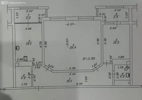 2-комнатная квартира: Анапа, Парковая улица, 61к1 (86.3 м)