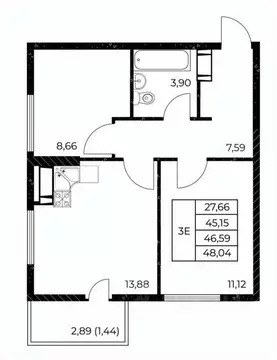 2-к кв. Ростовская область, Ростов-на-Дону Звезда Столицы 2 жилой ...