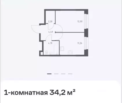 1-к кв. Москва д. Столбово, Эко Бунино жилой комплекс, 13 (35.0 м)