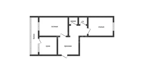 2-комнатная квартира: Арсеньев, Садовая улица, 8 (52.1 м)