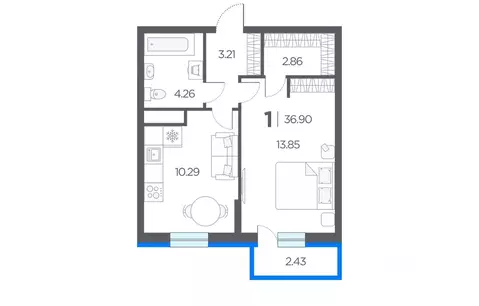 1-к кв. Рязанская область, Рязанский муниципальный округ, с. Дядьково ...