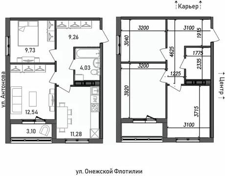 2-к кв. Карелия, Петрозаводск ул. Онежской Флотилии, 10 (49.46 м)