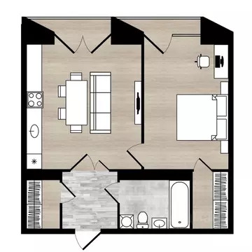 2-к кв. Ярославская область, Ярославль Республиканский проезд, 1 (53.7 ...