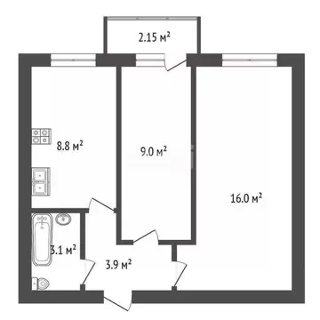 2-к кв. Вологодская область, Шексна рп, Шексна Северная мкр ул. Труда, ...