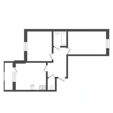2-к кв. Тюменская область, Тюмень ул. Мельникайте, 138 (57.4 м)