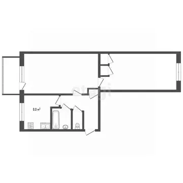 2-к кв. Тюменская область, Тюмень Садовая ул., 115 (44.0 м)