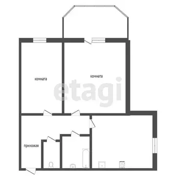 2-комнатная квартира: Тобольск, 10-й микрорайон, 86 (57 м)