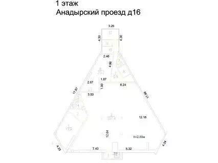 Торговая площадь в Москва Анадырский проезд, 16 (260 м)