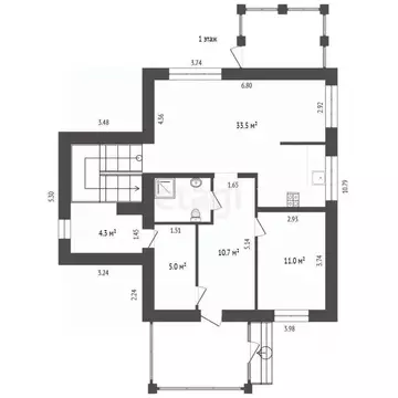 Дом в Ярославская область, Ярославский муниципальный округ, пос. ...