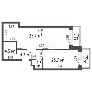 2-к кв. Воронежская область, Воронеж Шилово мкр, ул. Теплоэнергетиков, ...