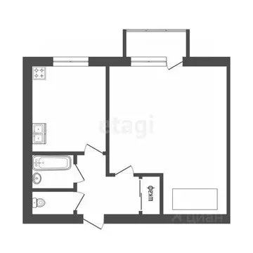 1-к кв. Мордовия, Саранск просп. 50 лет Октября, 2 (41.2 м)