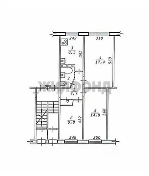3-к кв. Новосибирская область, Новосибирск Академгородок мкр, ул. ...