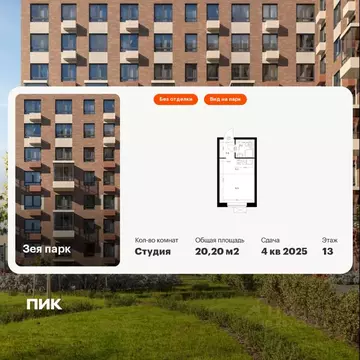 Студия Амурская область, Благовещенск Зея Парк жилой комплекс, 4 (20.2 ...