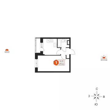 1-к кв. Тверская область, Конаковский муниципальный округ, Редкино пгт ...