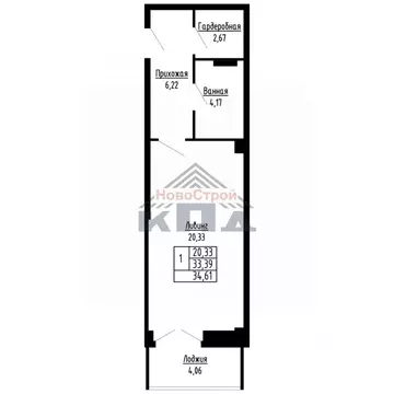 1-к кв. Омская область, Омск ул. Фрунзе (35.0 м)