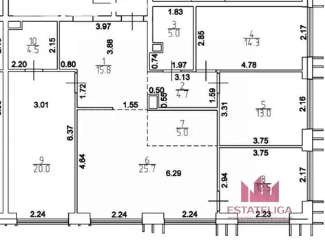 5-к кв. Москва Озерная ул., 1к3 (120.5 м)
