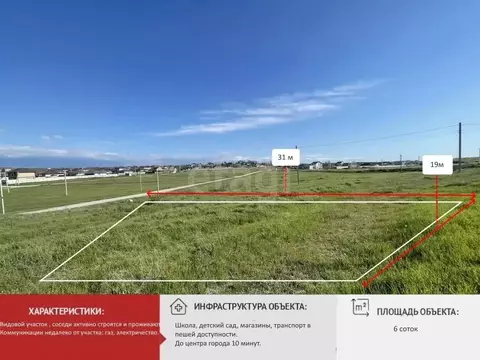 Участок в Крым, Симферопольский район, с. Мирное ул. Волынская (5.98 ...