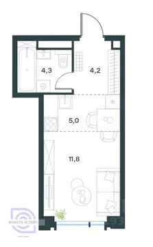 Студия Москва Амурская ул., 1Ак3 (25.0 м)