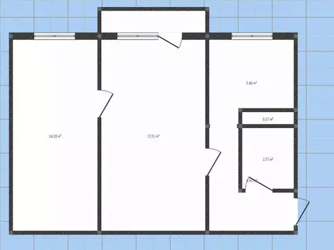2-к кв. Татарстан, Казань Светлая ул., 21 (44.9 м)