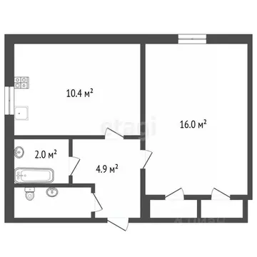 1-к кв. Воронежская область, Воронеж ул. Кулибина, 13А (37.1 м)