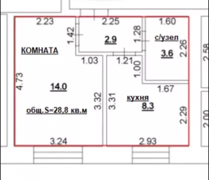 1-к кв. Нижегородская область, Кстово ул. Герцена, 6к3 (28.8 м)