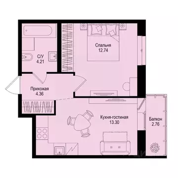 1-к кв. Ленинградская область, Всеволожский район, Заневское городское ...