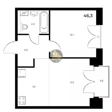1-комнатная квартира: Санкт-Петербург, набережная Обводного канала, ...