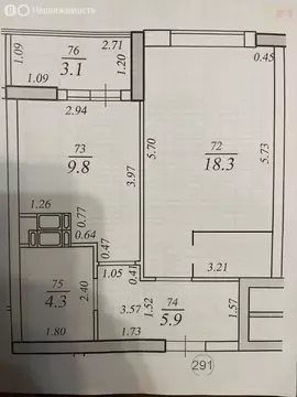 1-комнатная квартира: Самара, улица Георгия Димитрова, 108А (38.3 м)