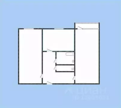 2-к кв. Костромская область, Нерехта Октябрьская ул., 10 (44.7 м)