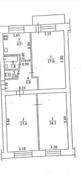 3-к кв. Саха (Якутия), Якутск ул. Федора Попова, 16 (62.4 м)
