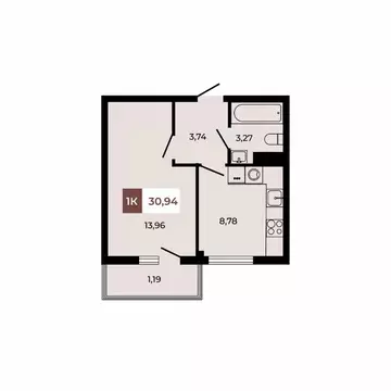 1-к кв. Ростовская область, Аксайский район, Щепкинское с/пос, пос. ...