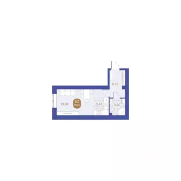 Студия Пензенская область, Пенза Артель жилой комплекс (29.61 м)