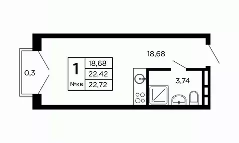 Студия Смоленская область, Смоленск проезд Маршала Конева, 32 (22.75 ...