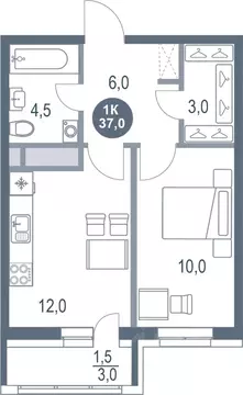 1-к кв. Московская область, Котельники Новые Котельники мкр, 11 (37.0 ...