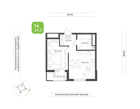 1-к кв. Свердловская область, Екатеринбург Уктус жилрайон, Cемейный ...