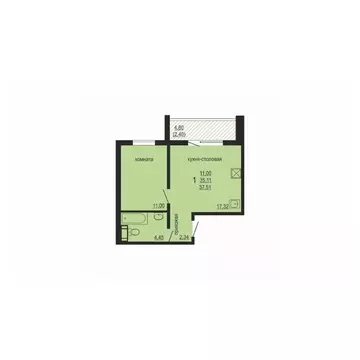 1-к кв. Челябинская область, Челябинский городской округ, пос. ...