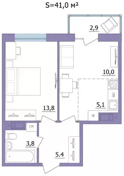 2-к кв. Карелия, Петрозаводск Перевалка-2 мкр,  (41.0 м)