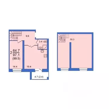 2-к кв. Вологодская область, Вологда Молодежная ул., 22 (101.9 м)