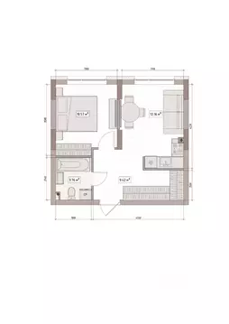 2-к кв. Кемеровская область, Кемерово Уютный Квартал жилой комплекс ...