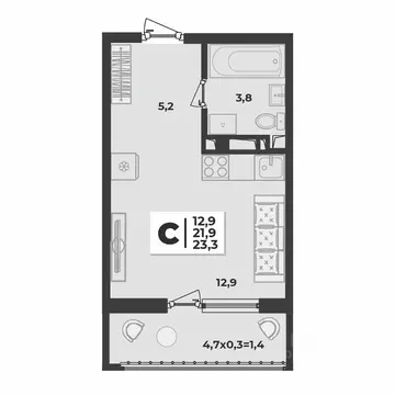 Студия Краснодарский край, Краснодар ул. Имени Генерала Корнилова, 1к1 ...