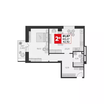 2-к кв. Ростовская область, Ростов-на-Дону ул. Штахановского, 24/2 ...