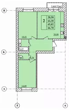 3-к кв. Ярославская область, Ярославль Тверицкая наб., 54Ак3 (66.7 м)