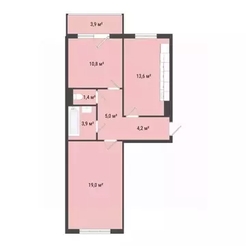 2-к кв. Омская область, Омск Заозерный мкр, ул. Сергея Тюленина, 4 ...