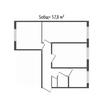 3-к кв. Брянская область, Брянск пер. Осоавиахима, 3В (58.0 м)