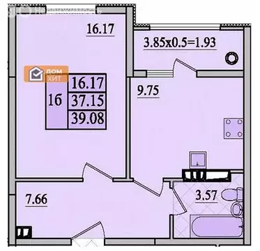 1-комнатная квартира: Евпатория, улица Чапаева, 28Г (36.08 м)