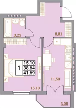 1-к кв. Ростовская область, Шахты пер. Бродского, 8 (40.36 м)