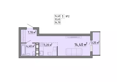 1-к кв. Липецкая область, Липецк Агрономическая ул. (34.7 м)
